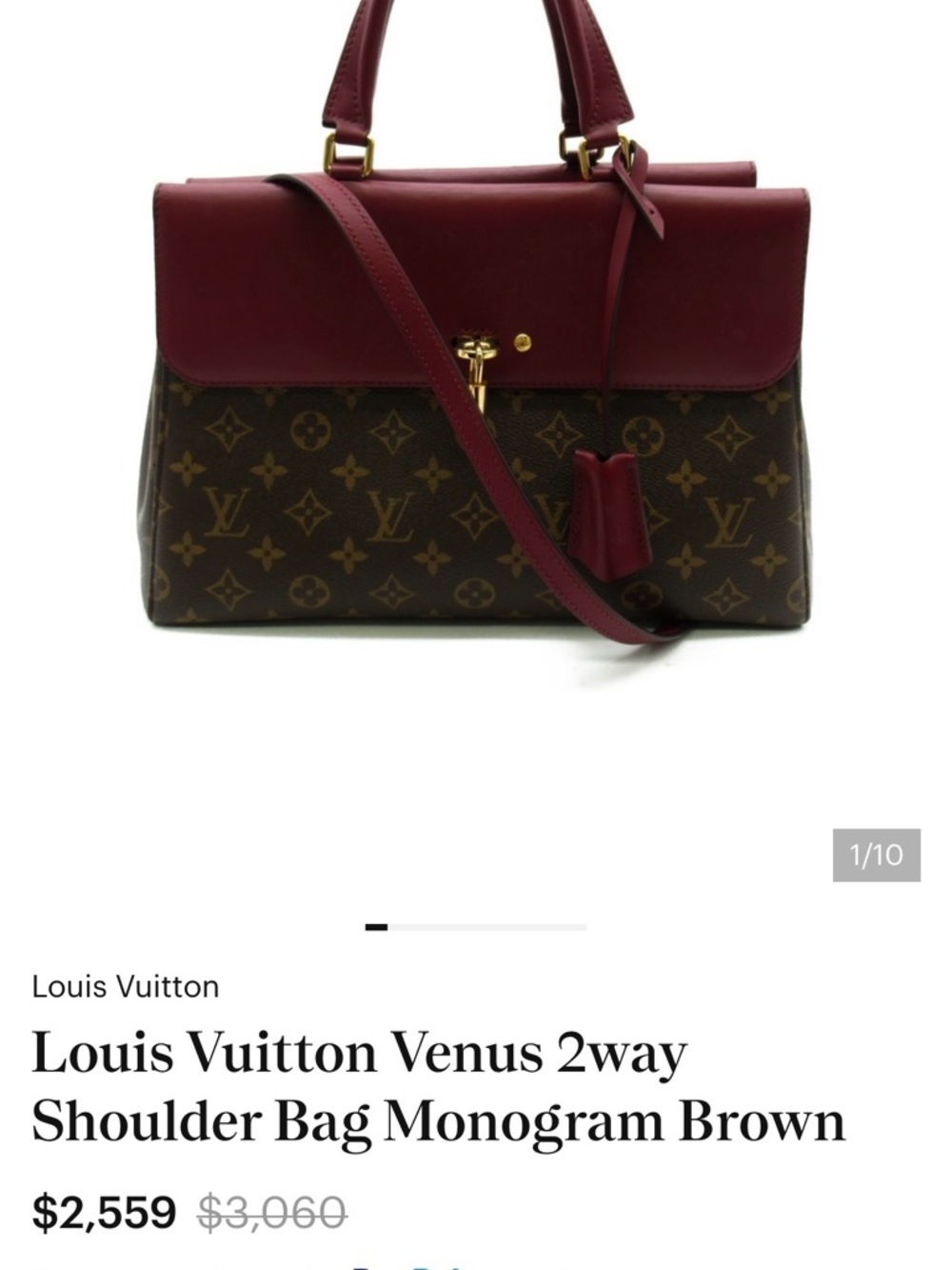 Louis Vuitton Monogram Venus Two Way